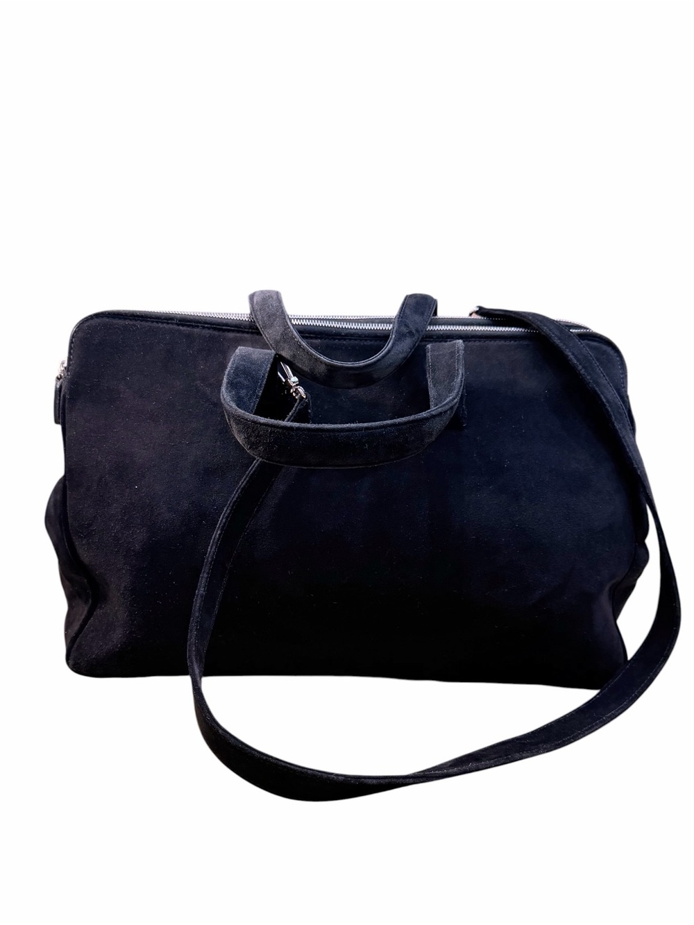 Fendi Rare Weekender Travel Black Suede Bag Vintage 1990s 2000s Dust Bag